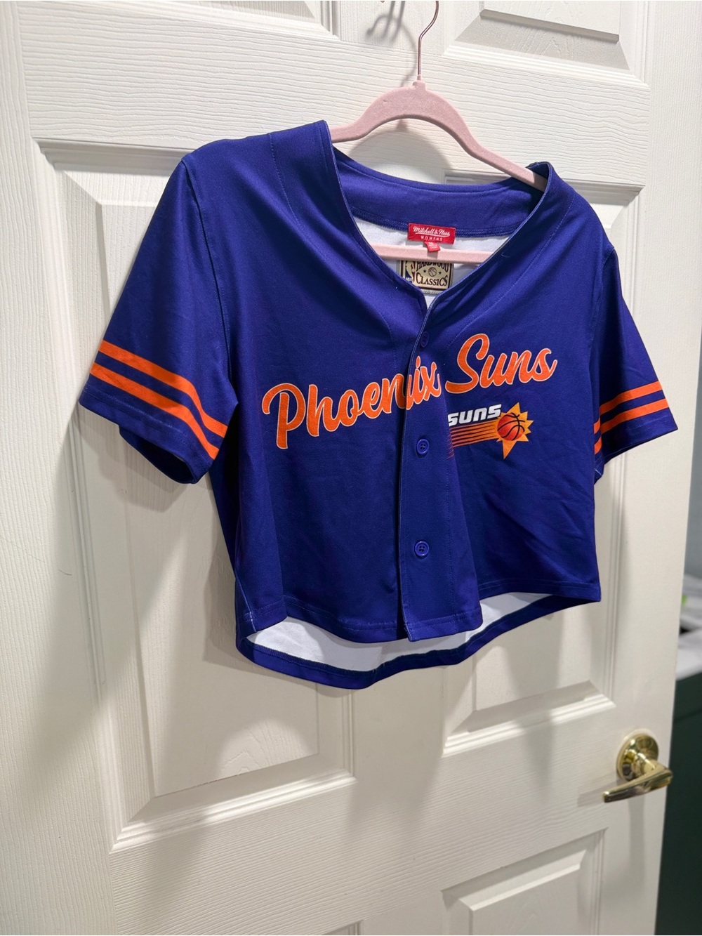 Mitchell Ness Phoenix Suns Cropped Baseball Jersey Medium Hardwood Classics - Picture 4 of 7